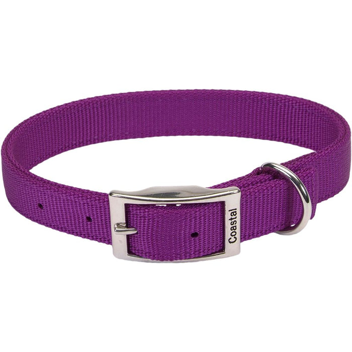 Coastal DoublePly Nylon Collar Purple 20x1"