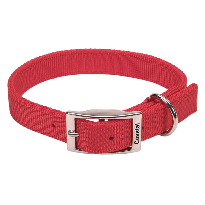Coastal DoublePly Nylon Collar Red 24x1"