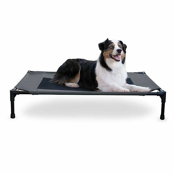 K&H Pet Cot Sml Charcoal/Mesh 17x22x7"