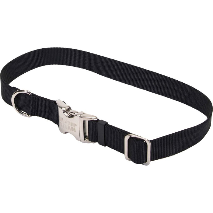 Titan Nylon Collar Metal Buckle Black Small