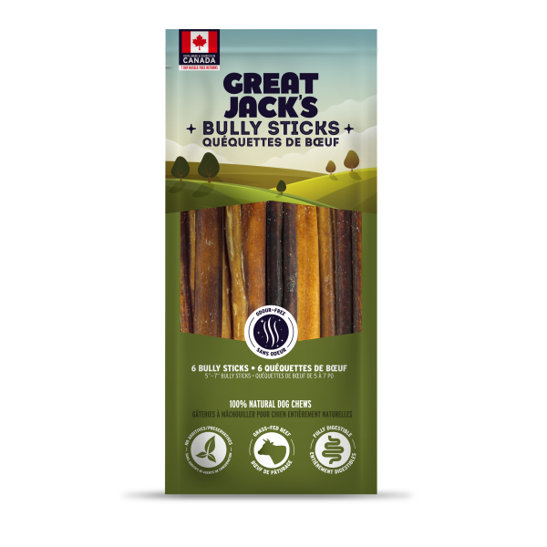 Great Jack's Canadian Bully Sticks 5-7" 6pk