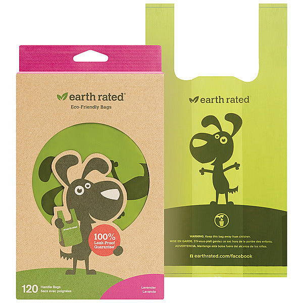 ER Handle Poop Bags Lavender Extra Wide | 120 Bags