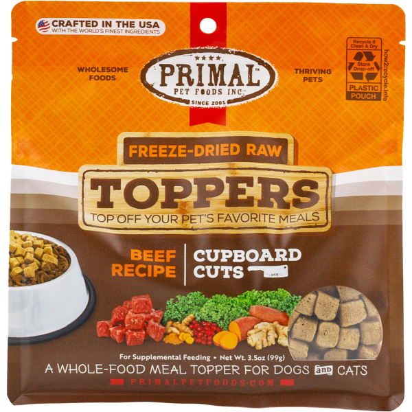 Primal Dog/Cat FD Raw Topper Cupboard Cuts Beef 3.5oz