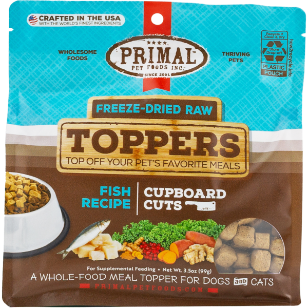Primal Dog/Cat FD Raw Topper Cupboard Cuts Fish 3.5oz