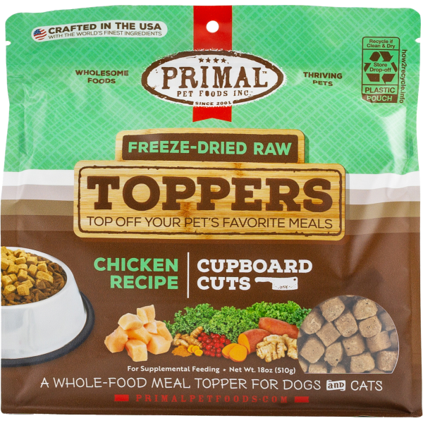Primal Dog/Cat FD Raw Topper Cupboard Cuts Chicken 18oz