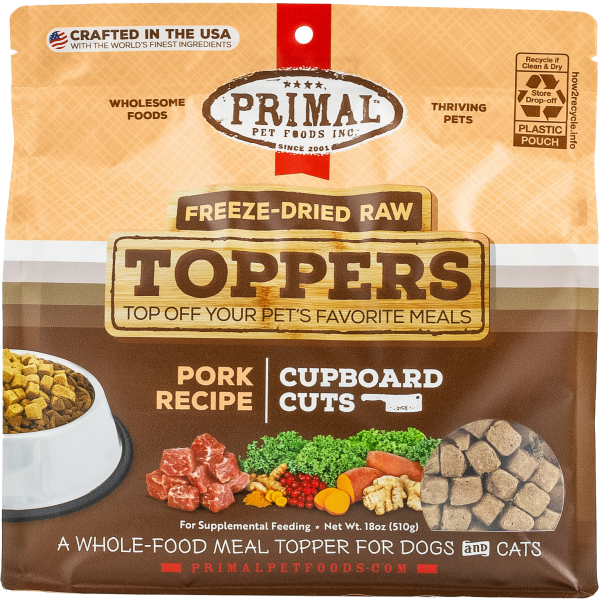 Primal Dog/Cat FD Raw Topper Cupboard Cuts Pork 18 oz