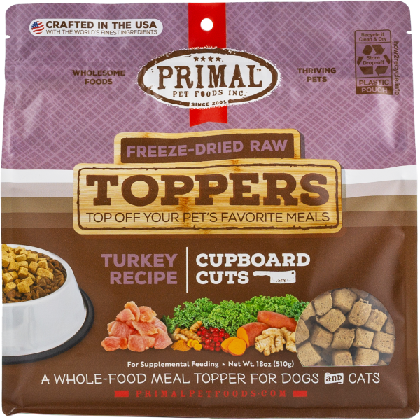 Primal Dog/Cat FD Raw Topper Cupboard Cuts Turkey 18oz