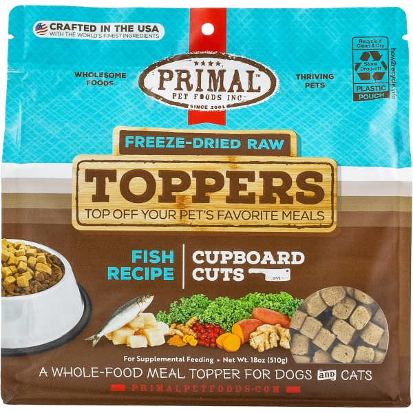 Primal Dog/Cat FD Raw Topper Cupboard Cuts Fish 18oz