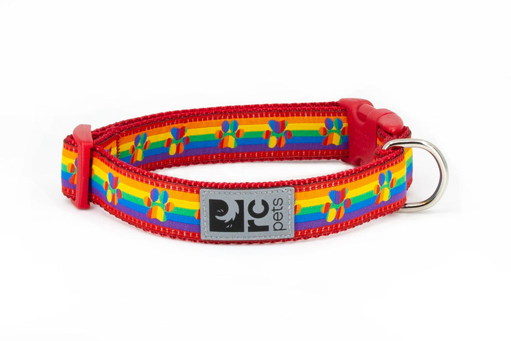 RC Clip Collar XXSml 1/2" Rainbow Paws