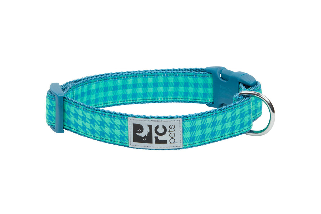 RC Pets Clip Collar Medium Green Gingham