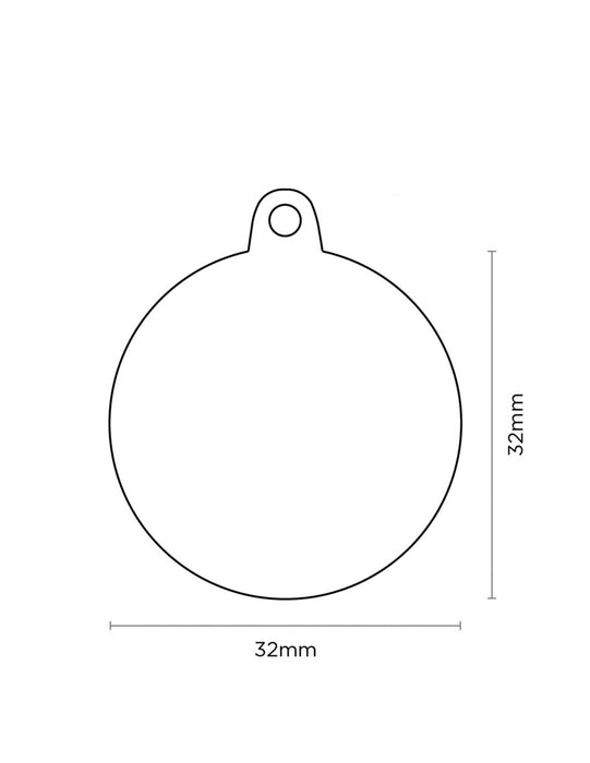Big Round Chromed Brass ID Tags
