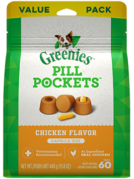 Greenies Pill Pockets Chicken 15.8oz Capsule, 60