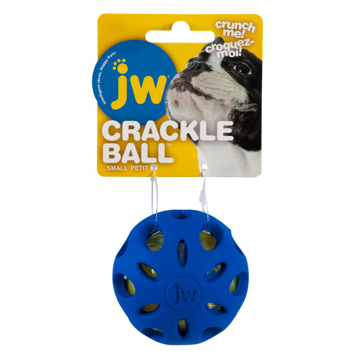 JW Crackle Ball Small Hard Rubber Toy