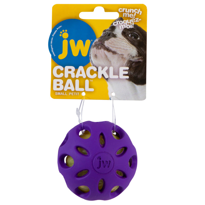JW Crackle Ball Small Hard Rubber Toy