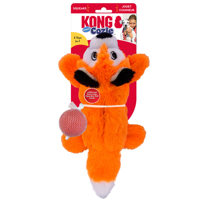 Kong Cozie Pocketz Fox Small