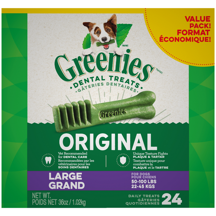 Greenies Dental Treat Value Tub Large 36oz, 24