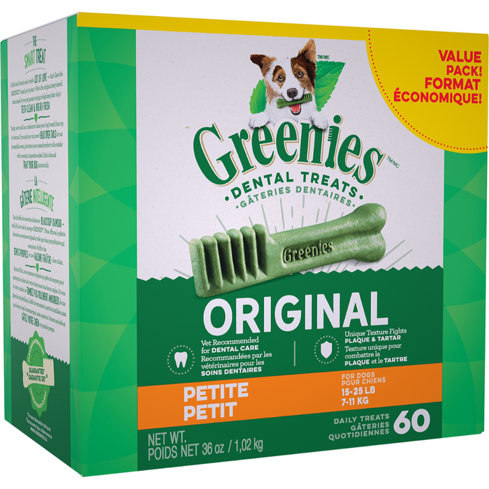 Greenies Dental Treat Value Tub, Petite 36oz, 60