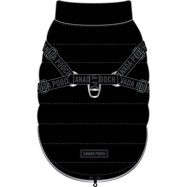 Canada Pooch The Harness Puffer Black Size 12