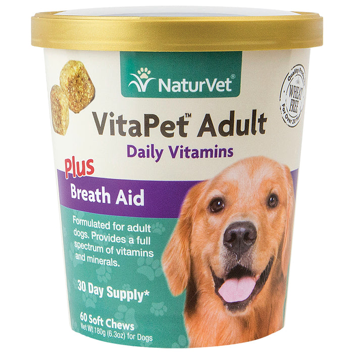 NaturVet VitaPet Adult Plus Breath Aid Soft Chew 60 ct