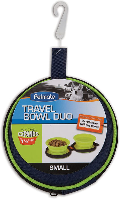 Petmate Travel Bowl Duo Small 1.5 Cups