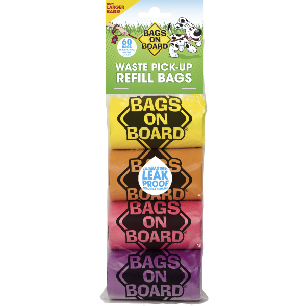 Poop Bag Refills Rainbow | 4 Rolls 60 Bags