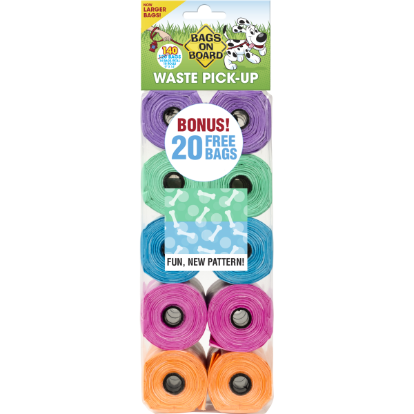 BOB Poop Bag Refills Fashion Print | 10 Rolls 140 Bags