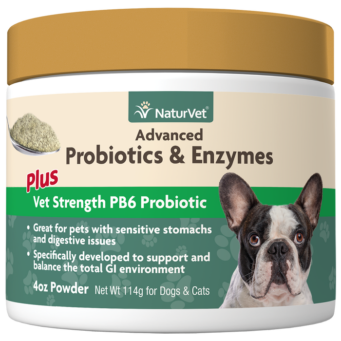 NaturVet Advanced Probiotics & Enzymes Powder 4oz