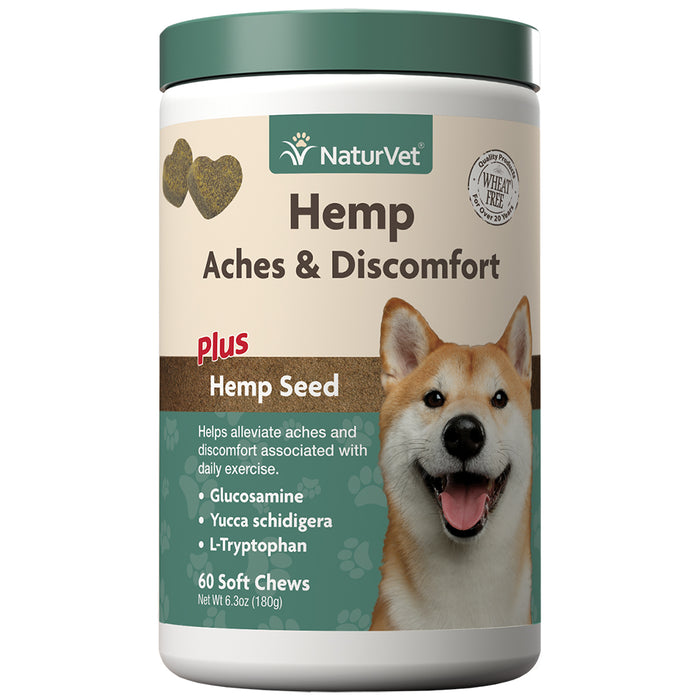 NaturVet Hemp Aches & Discomfort Soft Chews 60ct