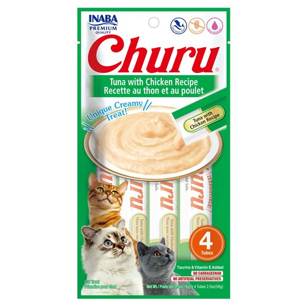 INA Churu Puree Tuna w/CKN 4pk 2oz