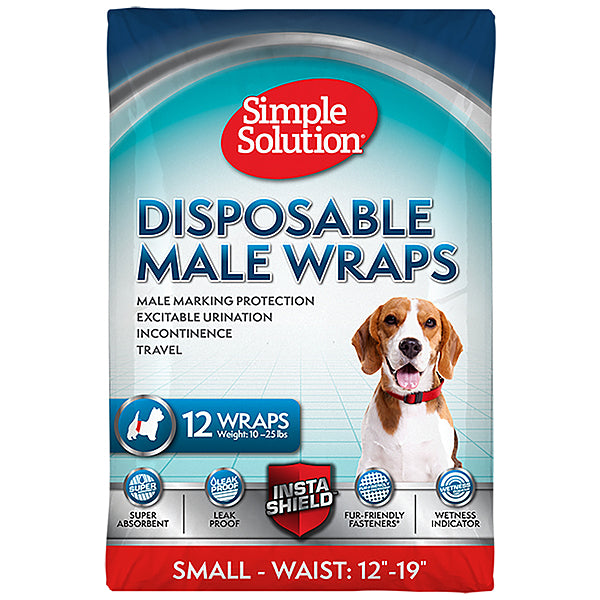 SS Disposable Male Wraps Small 12-19"
