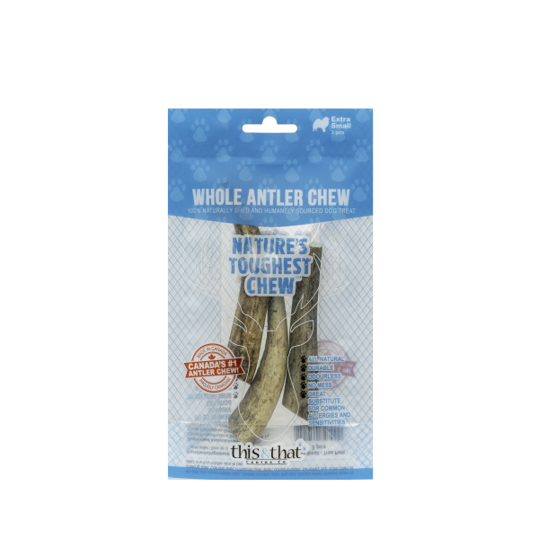 Whole Antler Chews XSmall 3pk