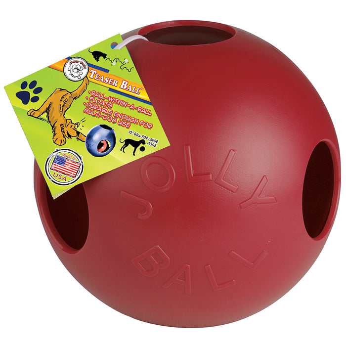 Jolly Teaser Two-In-One Ball Red 10"