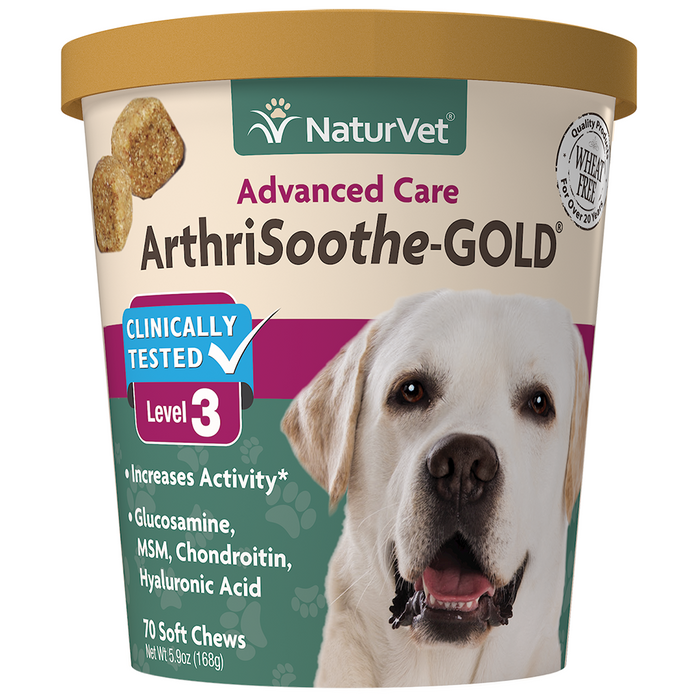 NaturVet ArthriSoothe Gold Level 3 Soft Chew, 70 ct