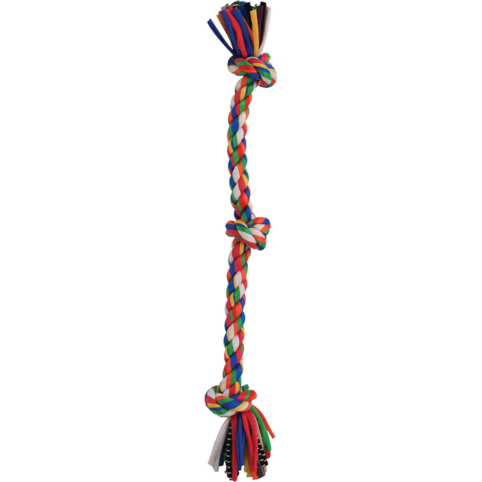 Flossy Chew Cloth 3 Knot Tug Med 20"