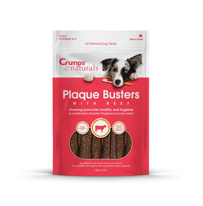 Crumps' Dog Plaque Busters Beef 7"  8pk