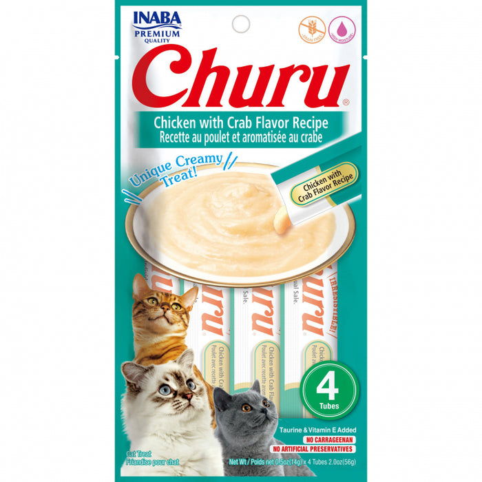 INA Churu Puree Ckn w/Crab 4pk 2oz