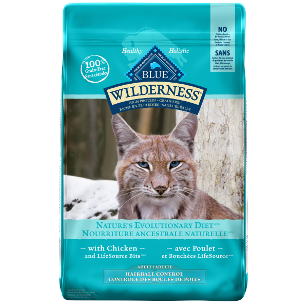 Blue Wilderness GF Cat Indoor Adult Hairball Chicken 11lbs