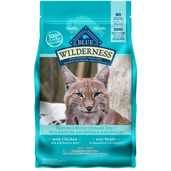 Blue Wilderness GF Cat Indoor Adult Hairball Chicken 5lbs