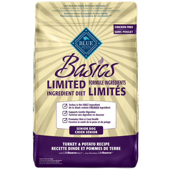 Blue Basics LID Dog Senior Turkey Potato 24lbs — Kibbles Biscuits