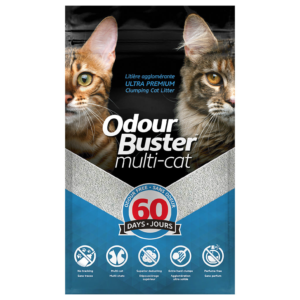 Odour Buster Mult-Cat Clumping Litter 12kg — Kibbles & Biscuits
