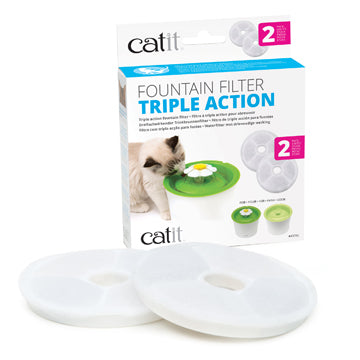 Catit 2.0 Triple Action Fountain Filter, 2 pk