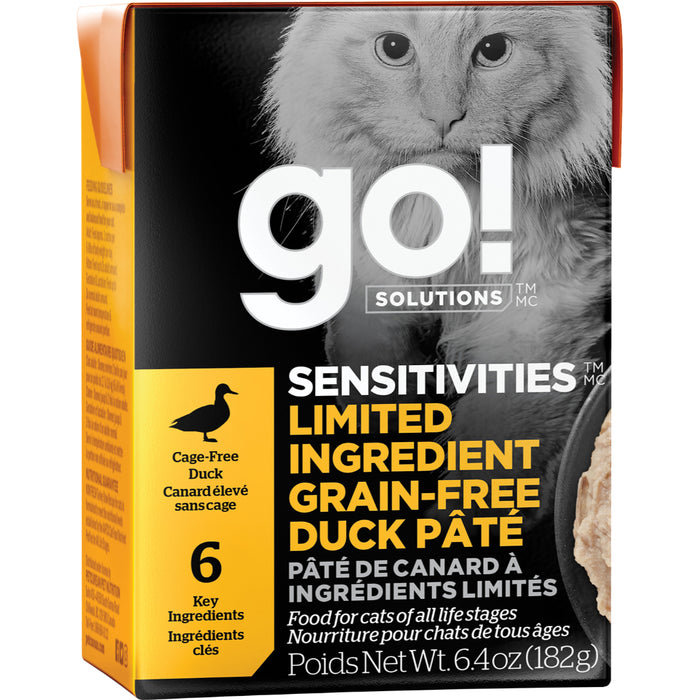 GO! Sensitivities LID GF Duck Pate Cat 6.4oz