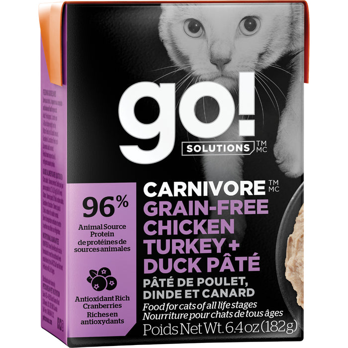 GO! Carnivore Chkn/Turkey & Duck 6.4oz Cat