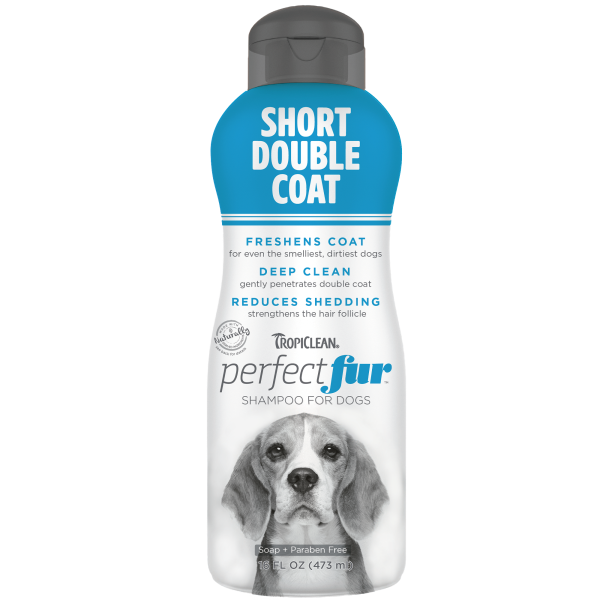 TropiClean Perfect Fur Short Double Coat Shampoo 16oz