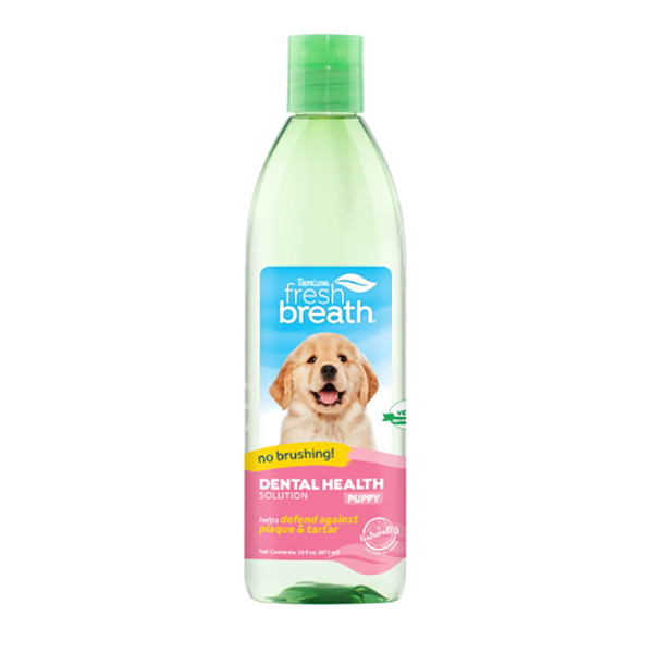 TropiClean Fresh Breath Oral Care Water Additive For Puppies 16oz, Dog