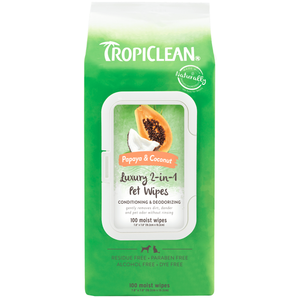 TPCLN Luxury 2 in 1 Wipes 100ct Dog/cat