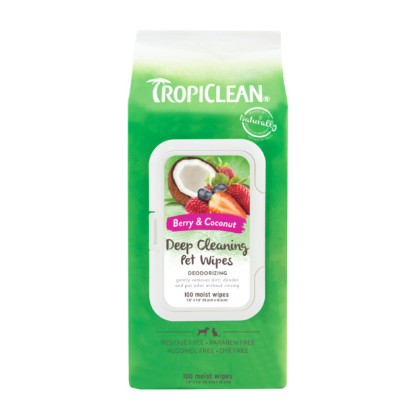 Tropiclean Deep Cleaning Wipes 100ct Dog/cat