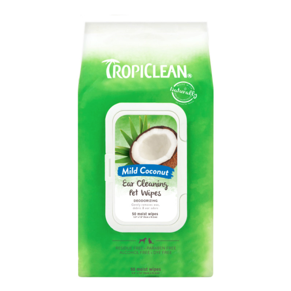 Tropiclean Ear Cleaning Wipes 50ct, Dog/cat