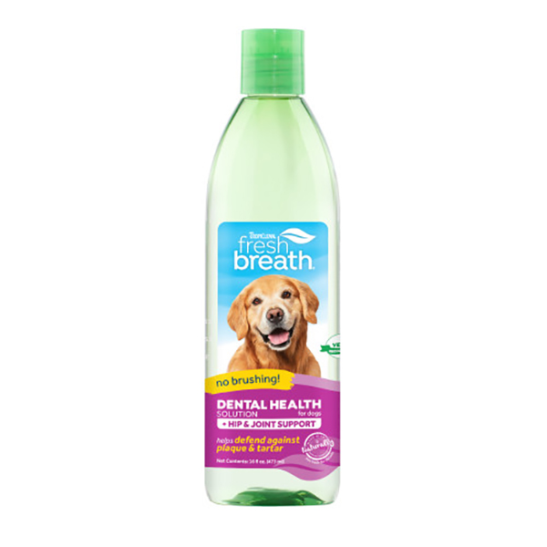 TropiClean Fresh Breath Oral Care Water Additive Plus Hip & Joint 473ml, Dog/cat