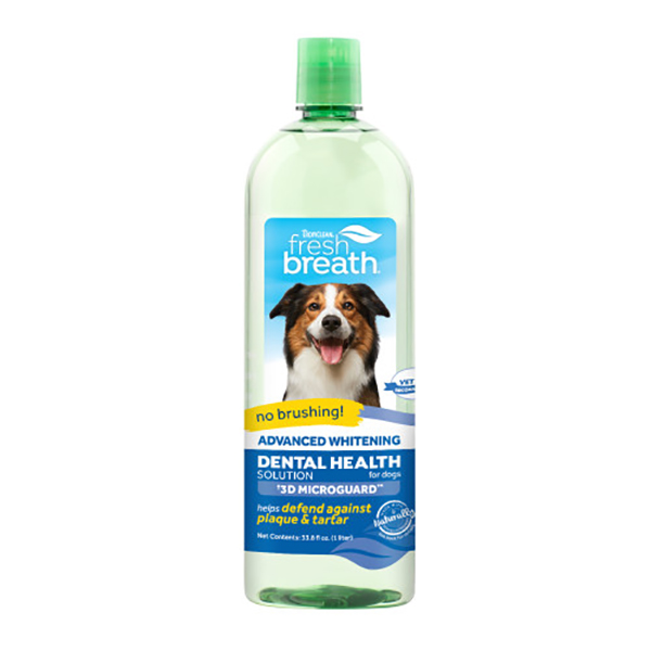 TropiClean Fresh Breath Advanced Whitening Oral Care Water Additive 1 Liter Dog/cat